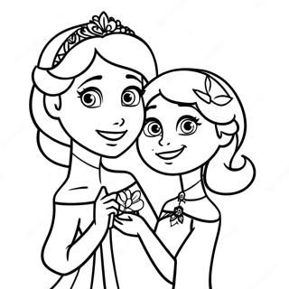 Pagina Para Colorir Da Celebracao De Aniversario Da Elsa E Anna 42602-35290