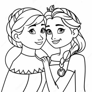 Pagina Para Colorir Da Celebracao De Aniversario Da Elsa E Anna 42602-35485