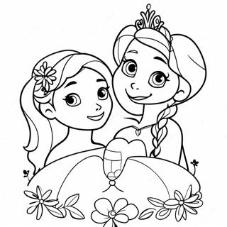 Pagina Para Colorir Da Celebracao De Aniversario Da Elsa E Anna 42602-35488