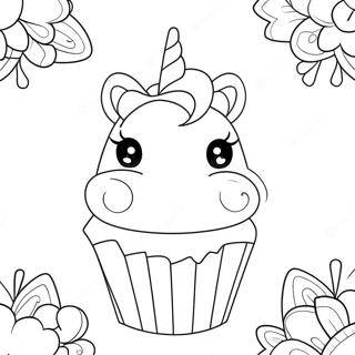 Pagina Para Colorir Do Cupcake De Unicornio Brilhante 42662-35539