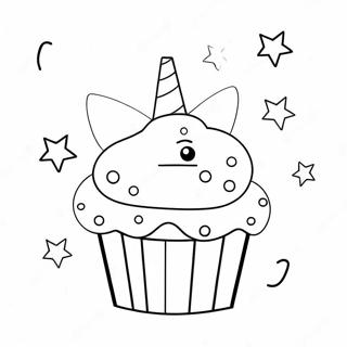 Pagina Para Colorir Do Cupcake De Unicornio Brilhante 42662-35540