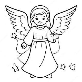 A E Para Anjo Pagina Para Colorir Da Biblia 42672-35542