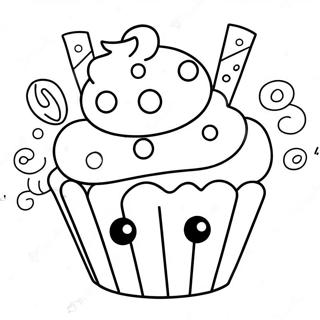 Pagina Para Colorir De Cupcake Acucarado Colorido 42722-35582