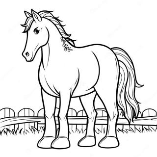 Pagina Para Colorir De Cavalo Clydesdale 42731-35575