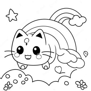 Pagina Para Colorir De Nyan Cat Fofinho Com Arco Iris 42822-35667