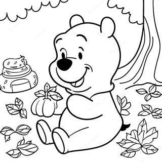 Winnie The Pooh Ação De Graças Páginas Para Colorir