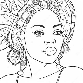 Pagina Para Colorir De Retrato De Mulher Negra 42871-35699