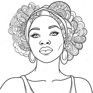 Pagina Para Colorir De Retrato De Mulher Negra 42871-35700