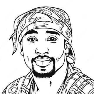 Pagina Para Colorir Do Retrato Do Tupac 42911-35734