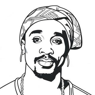 Pagina Para Colorir Do Retrato Do Tupac 42911-35735