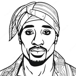 Pagina Para Colorir Do Retrato Do Tupac 42911-35736