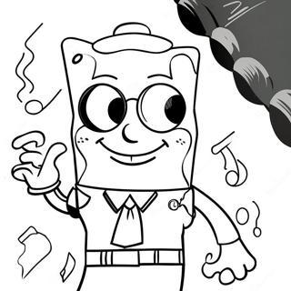 Pagina Para Colorir Do Spongebob Em Um Traje De Gangster Legal 42922-35742