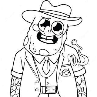 Pagina Para Colorir Do Spongebob Em Um Traje De Gangster Legal 42922-35743