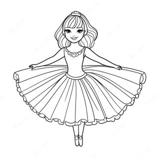 Pagina Para Colorir Da Elegante Barbie Bailarina Em Tutu 42952-35769