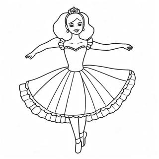 Pagina Para Colorir Da Elegante Barbie Bailarina Em Tutu 42952-35770