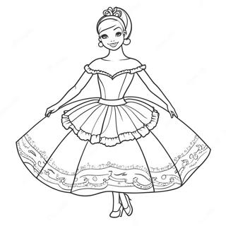 Pagina Para Colorir Da Elegante Barbie Bailarina Em Tutu 42952-35771