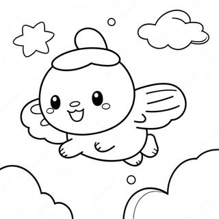 Pagina Para Colorir De Cinnamoroll Voando No Ceu 42-37