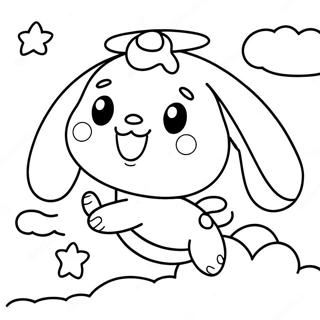 Pagina Para Colorir De Cinnamoroll Voando No Ceu 42-40