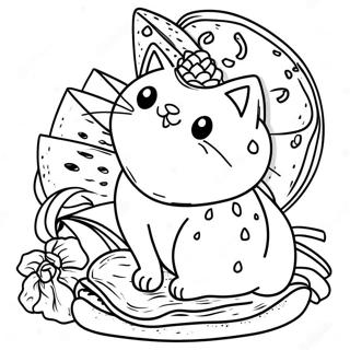 Gato Taco Páginas Para Colorir