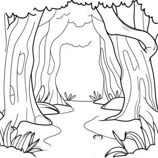 Pagina Para Colorir Da Floresta Magica Encantada 4311-3477