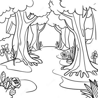 Pagina Para Colorir Da Floresta Magica Encantada 4311-3478