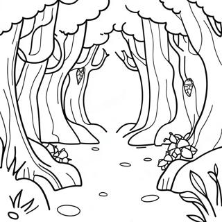 Pagina Para Colorir Da Floresta Magica Encantada 4311-3480