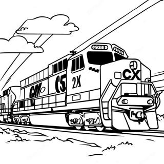 Pagina Para Colorir Trem De Carga Csx Colorido 43173-35938