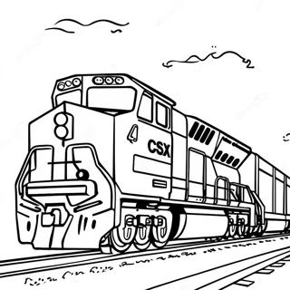 Pagina Para Colorir Trem De Carga Csx Colorido 43173-35940