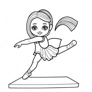 Pagina Para Colorir Boneca American Girl De Ginastica Fazendo Um Espagat 43192-35951