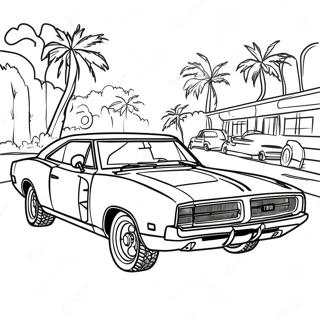 Pagina Para Colorir Do Carro Muscle 1969 Dodge Charger 43213-35972