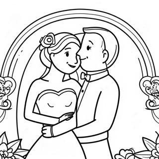 Pagina Para Colorir Do Casamento Da Noiva E Do Noivo 43222-35975