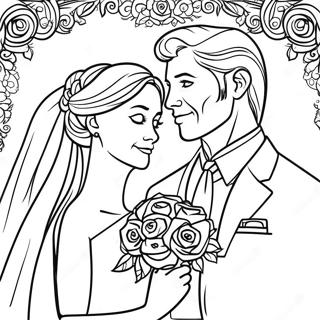 Pagina Para Colorir Do Casamento Da Noiva E Do Noivo 43222-35976