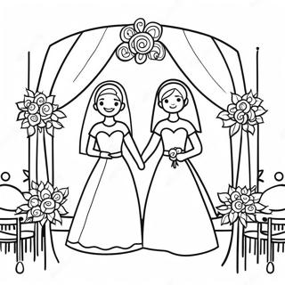 Pagina Para Colorir Da Cerimonia De Casamento Elegante 43223-35979