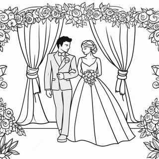 Pagina Para Colorir Da Cerimonia De Casamento Elegante 43223-35980