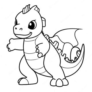 Pagina Para Colorir Do Charmeleon Flamejante Em Acao 43273-36024