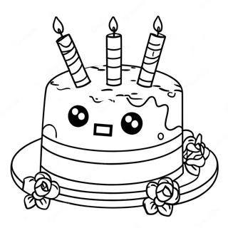 Pagina Para Colorir Do Bolo De Aniversario Do Minecraft 43342-36066