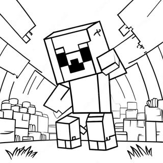 Pagina Para Colorir Da Festa De Aniversario Do Creeper Do Minecraft 43343-36074