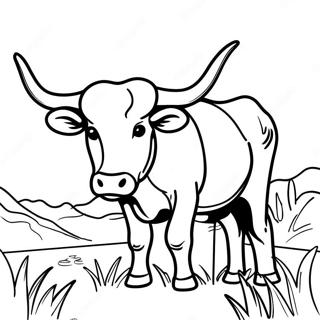 Pagina Para Colorir Do Longhorn Do Texas 43402-36118