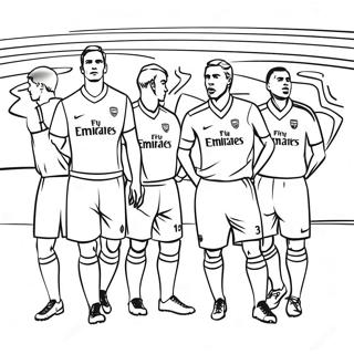 Pagina Para Colorir Jogadores Do Arsenal Em Acao 43473-36181