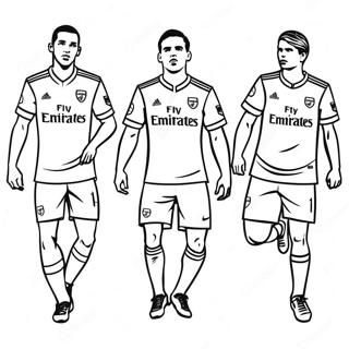 Pagina Para Colorir Jogadores Do Arsenal Em Acao 43473-36183