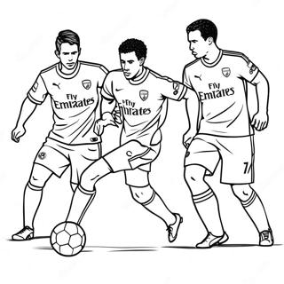 Pagina Para Colorir Jogadores Do Arsenal Em Acao 43473-36184