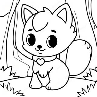 Pagina Para Colorir De Garota Anime Raposa Fofa Na Floresta 43513-36210