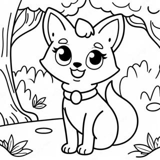 Pagina Para Colorir De Garota Anime Raposa Fofa Na Floresta 43513-36212