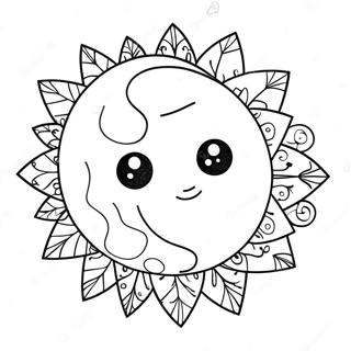 Pagina Para Colorir Do Sol E Da Lua Hippie 43522-36221