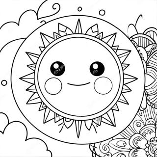 Pagina Para Colorir Do Sol E Da Lua Hippie 43522-36222