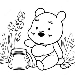 Pagina Para Colorir Do Winnie The Pooh Com Pote De Mel 43602-36278