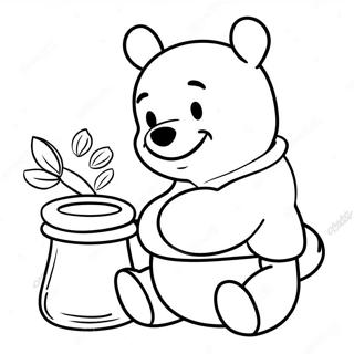 Pagina Para Colorir Do Winnie The Pooh Com Pote De Mel 43602-36279