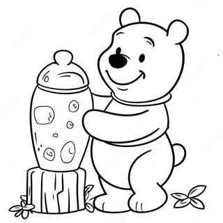 Pagina Para Colorir Do Winnie The Pooh Com Um Grande Pote De Mel 43603-36282