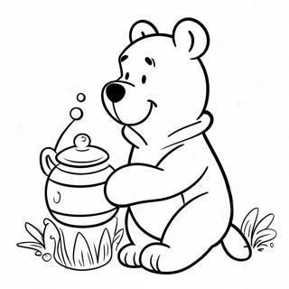 Pagina Para Colorir Do Winnie The Pooh Com Um Grande Pote De Mel 43603-36283