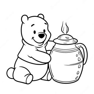 Pagina Para Colorir Do Winnie The Pooh Com Um Grande Pote De Mel 43603-36284